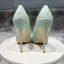 Schöne Lindgrün Cocktail Schlangenhautmuster Pumps 2021 12 cm Stilettos Spitzschuh Hochhackige