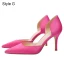 Chic / Beautiful Navy Blue Office OL Leather Open Side Womens Shoes 2021 8 cm Stiletto Heels Pointed Toe High Heels