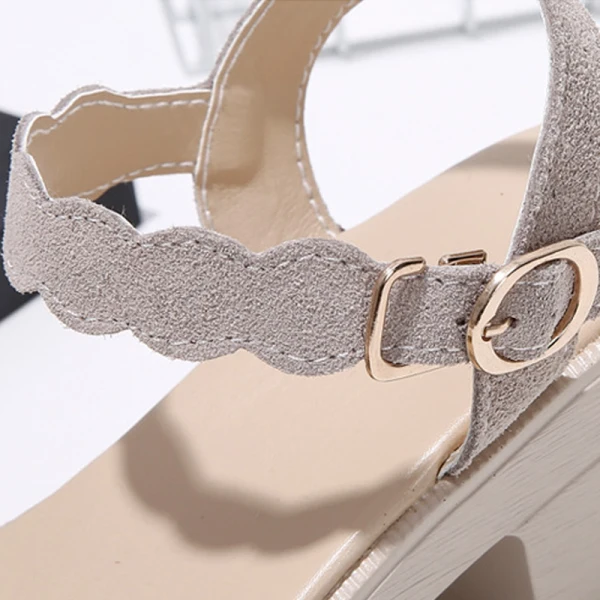 Chic / Beautiful Green Summer Street Wear Suede Womens Sandals 2021 6 cm Thick Heels Open / Peep Toe Sandals