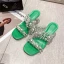 Chic / Beautiful Yellow Street Wear Pearl Womens Sandals 2021 7 cm Crystal Thick Heels Open / Peep Toe Sandals High Heels