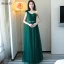Simple Vert Foncé Robe Demoiselle D'honneur 2018 Princesse Noeud Sans Manches Dos Nu Longue Robe Pour Mariage