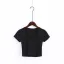 Sexy Summer Street Wear Army Green Tight  T-Shirts 2021 Scoop Neck Short Sleeve Women's Tops
