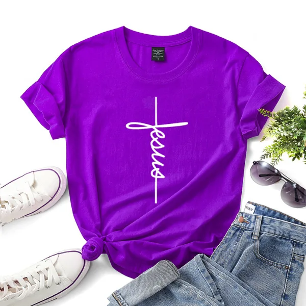 Casual Summer White Loose Cotton T-shirt 2021 Scoop Neck Short Sleeve Women's Tops