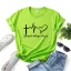 Casual Summer Loose Letter Graphic White T-Shirts 2021 Cotton Scoop Neck Short Sleeve Women's Tops T-shirt