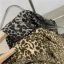 Mote Kaffe Løs Gateklær Leopard Bluser 2021 Chiffon V-Hals Langermede Kvinners Topper Bluser