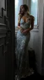 Sexy Argenté Robes longues 2018 Trompette / Sirène Glitter Paillettes Bretelles Spaghetti Dos Nu Manches Courtes Train De Balayage Vêtements Femme