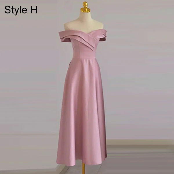 Modest / Simple Sage Green Bridesmaid Dresses 2021 A-Line / Princess Off-The-Shoulder Short Sleeve Floor-Length / Long Bridesmaid Wedding Party Dresses