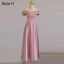 Modest / Simple Sage Green Bridesmaid Dresses 2021 A-Line / Princess Off-The-Shoulder Short Sleeve Floor-Length / Long Bridesmaid Wedding Party Dresses