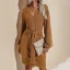 Summer Street Wear Resort Wear Burgundy Solid Color Regular Women Dresses 2021 V-Neck Sash Long Sleeve
