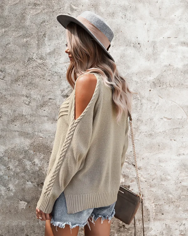 Mode Herbst Winter Strassenmode Khaki Regulär Schultern Pullover 2021 Baumwolle Stiefel Ärmellos Damen Oberteile