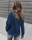 Herbst Winter Freizeit Beige Pullover 2021 Rundhalsausschnitt Schaltflächen Lange Ärmel Regulär Damen Oberteile