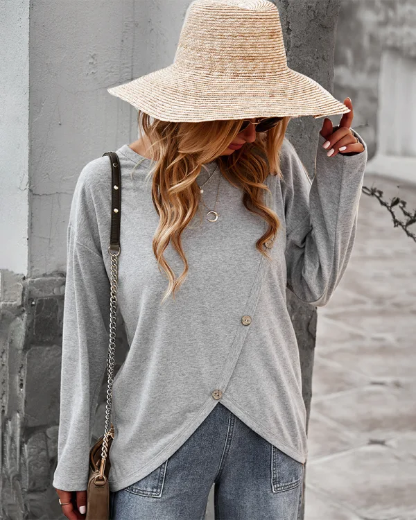 Modest / Simple Casual Beige Knitting Loose Coats & Jackets 2021 Scoop Neck Buttons Long Sleeve Women Tops