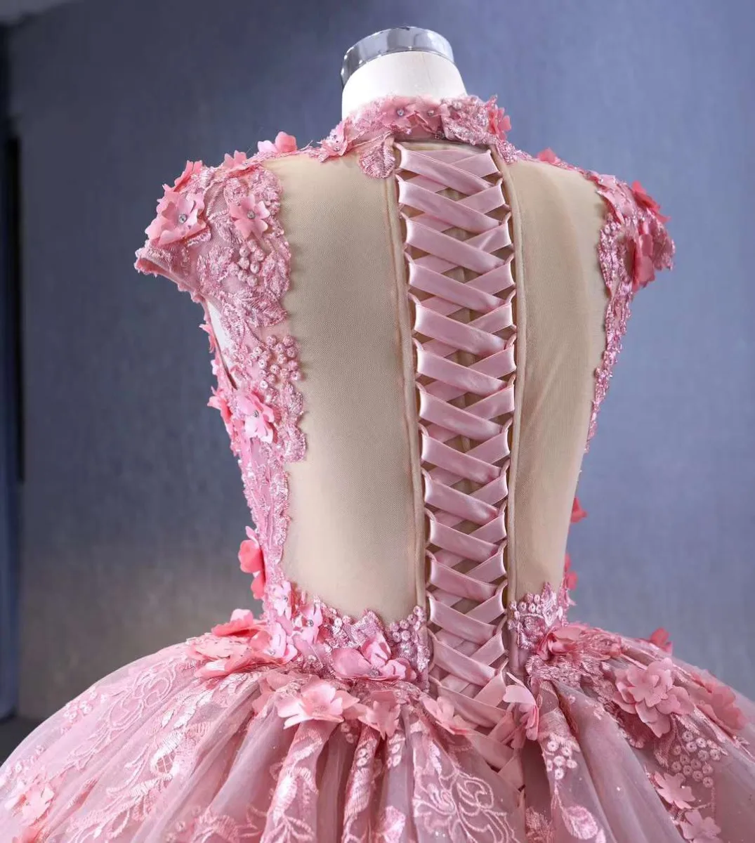 open lace back dress Romantic Fairycore Flower Corset Fairytale Dress Fairy Dress Royalcore main image 1