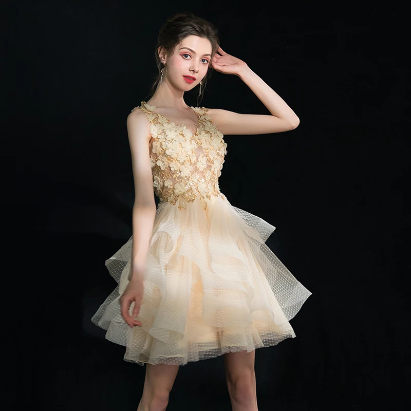 internet dress white and gold Royal Blue Sequin Plunge Neck Short Party Dress – Modsele main image 0