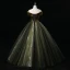 Vintage / Retro Dark Green Rhinestone Lace Flower Prom Dresses 2023 Ball Gown Off-The-Shoulder Sleeveless Backless Floor-Length / Long Prom Formal Dresses