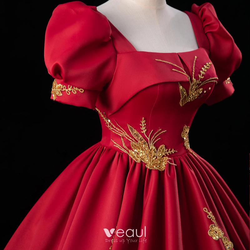 long elegant burgundy dresses A-line Simple Spaghetti Straps Burgundy Elegant Modest Long Party Even –  bridalsew main image 0