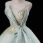 Fashion Sage Green Beading Sequins Prom Dresses 2023 Ball Gown Scoop Neck Sleeveless Backless Floor-Length / Long Formal Dresses