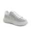 Charmig Multi-Färger Platt Bröllop Rhinestone Pärla Sneakers 2022 Läder Pande Zote Toe Brudskor