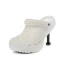 Chic / Beautiful Ivory Pearl Wedding High Heels 2022 10 cm Stiletto Heels Round Toe Wedding Shoes