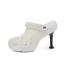 Chic / Beautiful Ivory Pearl Wedding High Heels 2022 10 cm Stiletto Heels Round Toe Wedding Shoes