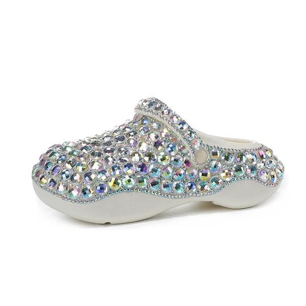 Confortable Multi-Couleurs Faux Diamant Plate Mariage Baskets 2022 À Bout Rond Chaussure De Mariée