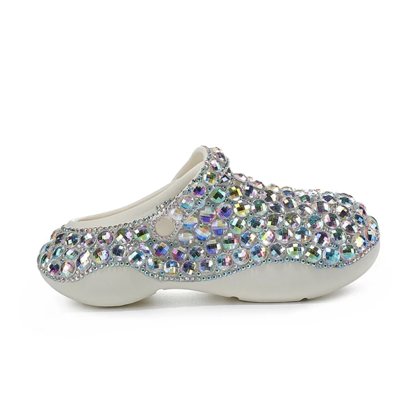 Confortable Multi-Couleurs Faux Diamant Plate Mariage Baskets 2022 À Bout Rond Chaussure De Mariée