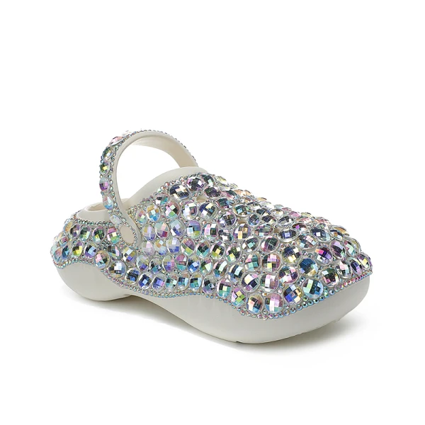 Confortable Multi-Couleurs Faux Diamant Plate Mariage Baskets 2022 À Bout Rond Chaussure De Mariée