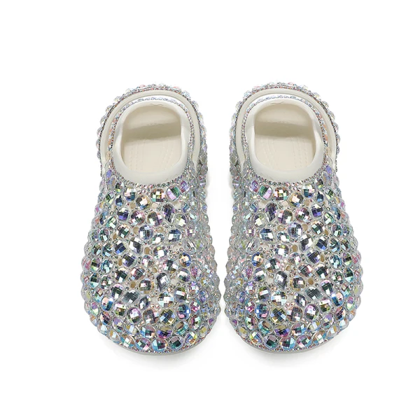 Confortable Multi-Couleurs Faux Diamant Plate Mariage Baskets 2022 À Bout Rond Chaussure De Mariée