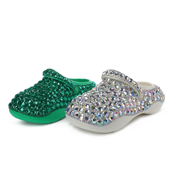 Confortable Multi-Couleurs Faux Diamant Plate Mariage Baskets 2022 À Bout Rond Chaussure De Mariée