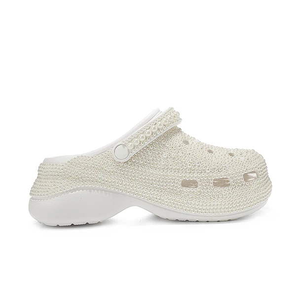 Confortable Ivoire Faux Diamant Plate Mariage Baskets 2022 À Bout Rond Chaussure De Mariée