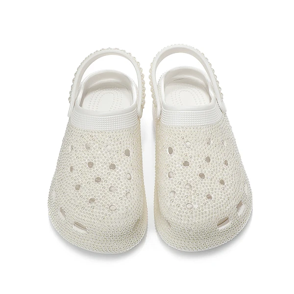 Confortable Ivoire Faux Diamant Plate Mariage Baskets 2022 À Bout Rond Chaussure De Mariée
