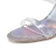 Sexy Transparent Summer Silver Evening Party Rhinestone Womens Sandals 2022 8 cm Stiletto Heels Open / Peep Toe Sandals High Heels
