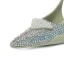 Charming Multi-Colors Rhinestone Evening Party Womens Sandals 2022 Leather Pearl 3 cm Low Heel Stiletto Heels Pointed Toe Womens Shoes High Heels