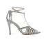 Charming Silver Pearl Rhinestone Wedding Shoes 2022 Leather T-Strap 10 cm Stiletto Heels Pointed Toe High Heels