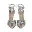 Charming Silver Pearl Rhinestone Wedding Shoes 2022 Leather T-Strap 10 cm Stiletto Heels Pointed Toe High Heels