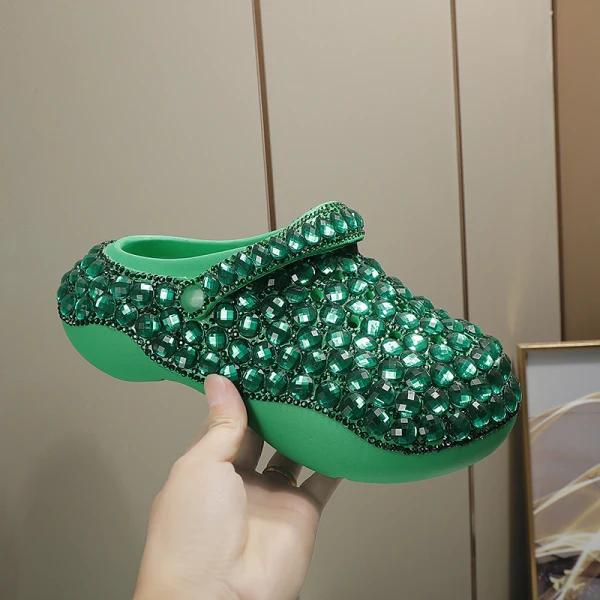 Confortable Multi-Couleurs Faux Diamant Plate Mariage Baskets 2022 À Bout Rond Chaussure De Mariée
