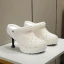 Chic / Beautiful Ivory Pearl Wedding High Heels 2022 10 cm Stiletto Heels Round Toe Wedding Shoes