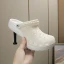 Chic / Beautiful Ivory Pearl Wedding High Heels 2022 10 cm Stiletto Heels Round Toe Wedding Shoes