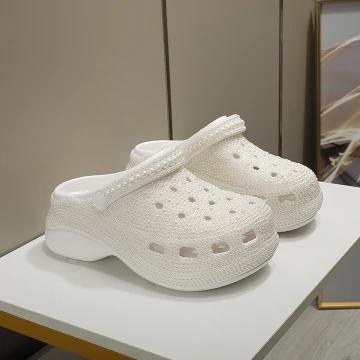 Bekväm Elfenben Rhinestone Platt Bröllop Sneakers 2022 Pande Zote Toe Brudskor