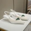 Charming Multi-Colors Rhinestone Evening Party Womens Sandals 2022 Leather Pearl 3 cm Low Heel Stiletto Heels Pointed Toe Womens Shoes High Heels