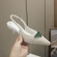 Charming Multi-Colors Rhinestone Evening Party Womens Sandals 2022 Leather Pearl 3 cm Low Heel Stiletto Heels Pointed Toe Womens Shoes High Heels