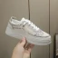 Bekväm Elfenben Pärla Rhinestone Bröllop Sneakers 2022 Läder Pande Zote Toe Brudskor