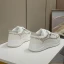 Bekväm Elfenben Pärla Rhinestone Bröllop Sneakers 2022 Läder Pande Zote Toe Brudskor