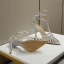 Charming Silver Pearl Rhinestone Wedding Shoes 2022 Leather T-Strap 10 cm Stiletto Heels Pointed Toe High Heels