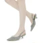 Charming Multi-Colors Rhinestone Evening Party Womens Sandals 2022 Leather Pearl 3 cm Low Heel Stiletto Heels Pointed Toe Womens Shoes High Heels