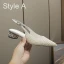 Fashion Summer Ivory Pearl Wedding Shoes 2022 Leather 4 cm Low Heel Thick Heels Pointed Toe Wedding High Heels