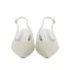 Fashion Summer Ivory Pearl Wedding Shoes 2022 Leather 4 cm Low Heel Thick Heels Pointed Toe Wedding High Heels