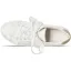 Bekväm Elfenben Brud Satin Spets Blomma Paljetter Brudskor Sneakers 2022 Snörning Pande Zote Toe Platt Damskor