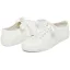 Bekväm Elfenben Brud Paljetter Spets Blomma Brudskor Sneakers 2022 Snörning Platt Pande Zote Toe Damskor