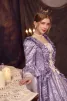 Medieval Vintage / Retro Purple Prom Dresses 2024 1/2 Sleeves Floor-Length / Long Square Neckline Cosplay Ball Gown Formal Dresses